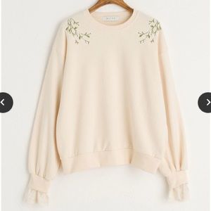 Olive Clothing Daisy Embroidered Sweatshirt